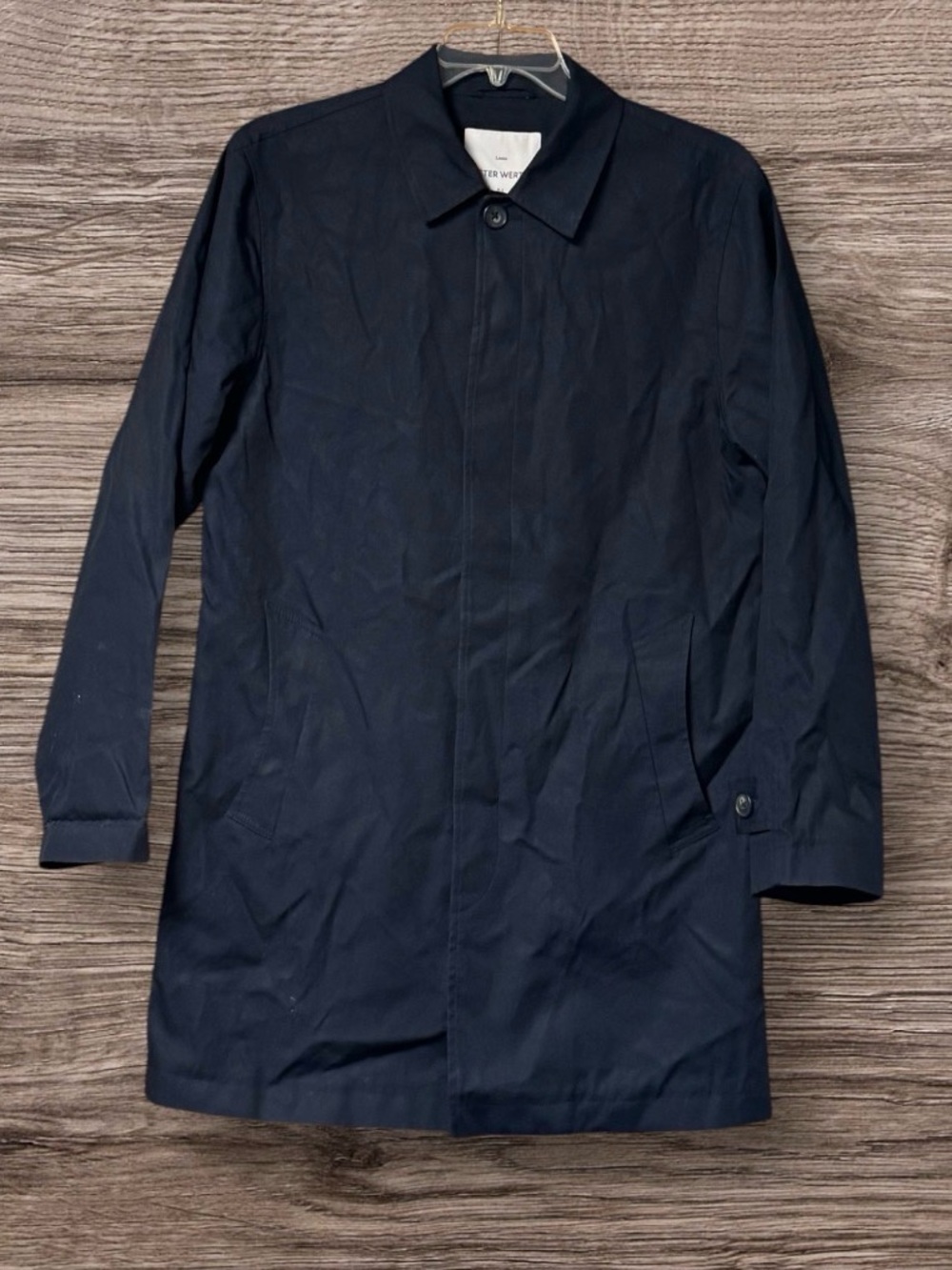 Peter Werth 100% Cotton Blue Trench Coat Size m